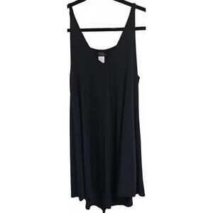 First Love Black Tank Dress Handkerchief Hem Women’s Size Large